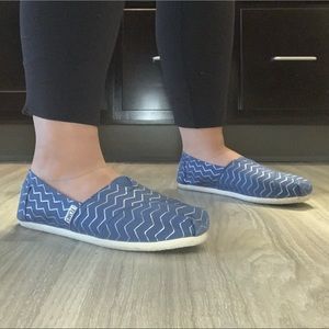 Blue Chevron Toms Classic Alpargatas